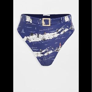 WeWoreWhat Emily Swim Bottom Hampton Map Blue
